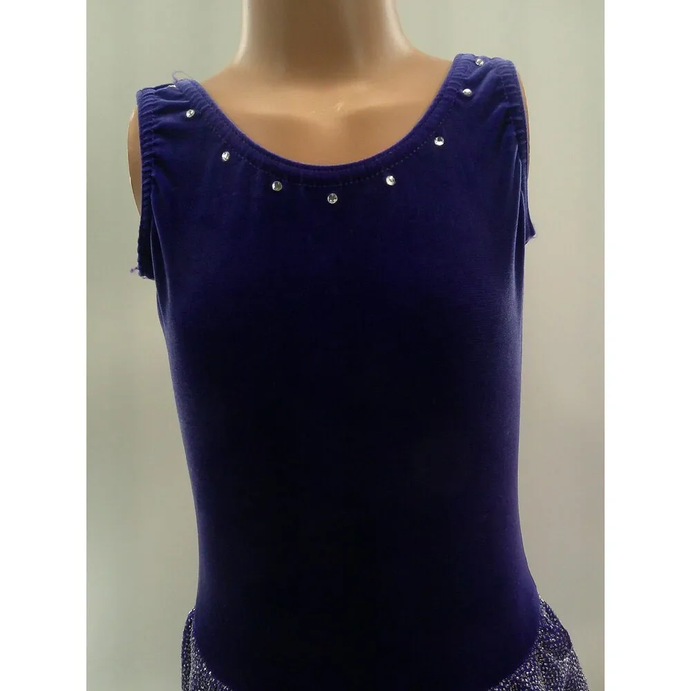 Pre-Owned Dance Costume Medium Child Blue Costume Gallery Lyrical Ballet Jazz G